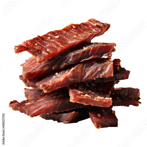 So yummy Beef jerky  isolated on transparent background