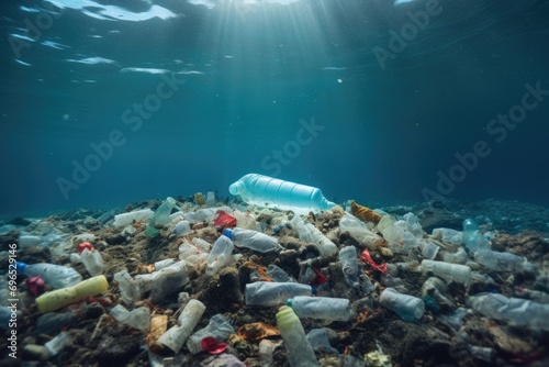 Polluted ocean with plastic garbage © Vorda Berge
