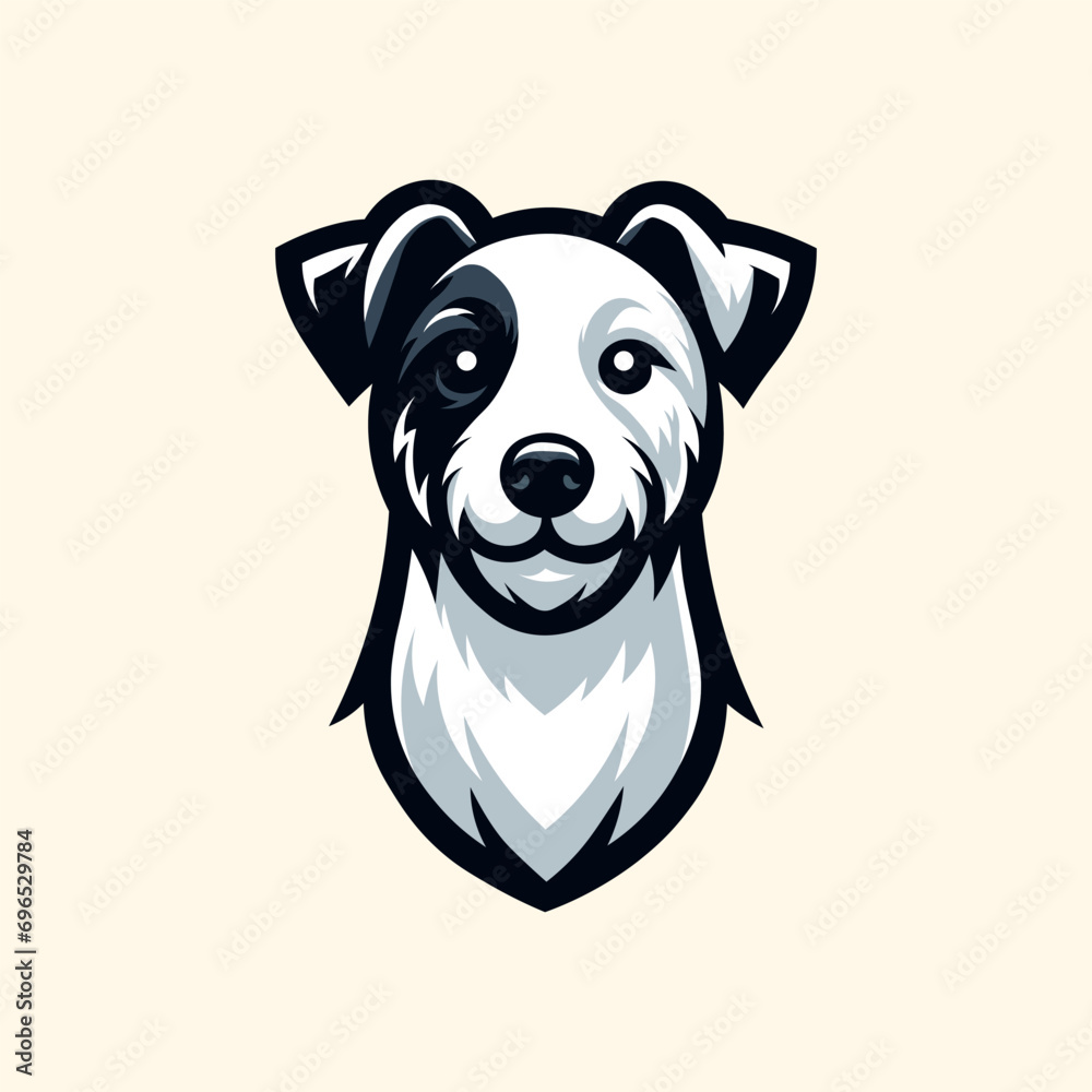 Schauzer Dog Mascot Logo Illustration