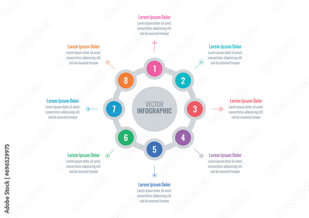 round wheel infographic template. business, magazine, internet, annual report information template. eight options infographic template round wheel infographic template. business, magazine, internet, annual report information template. eight options infographic template