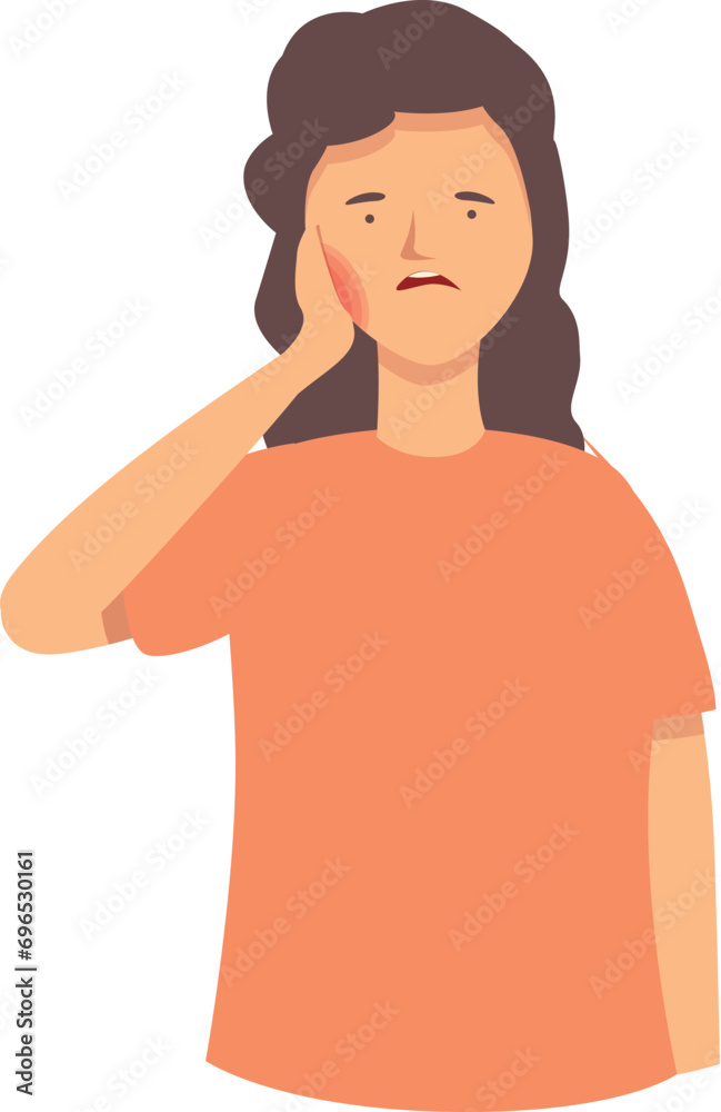 Oral dental problem icon cartoon vector. Cheek sick. Injury toothache Oral dental problem icon cartoon vector. Cheek sick. Injury toothache