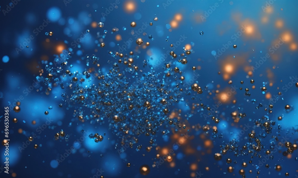 many blue particles on a blue background