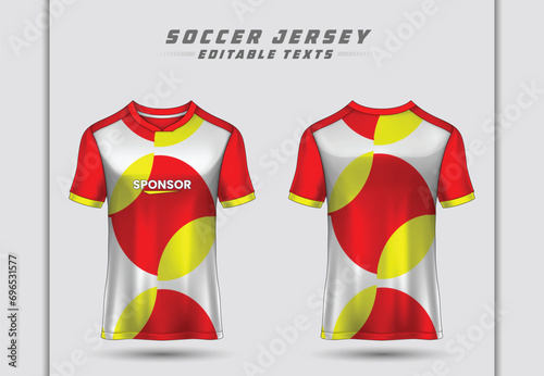 Sports jersey and t-shirt template sports jersey design vector. Sports design for football, racing, gaming jersey.