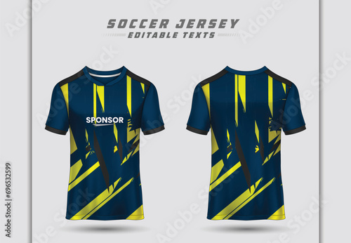 Modern T shirt jersey design suitable for sports, racing, soccer, gaming and e sports vector