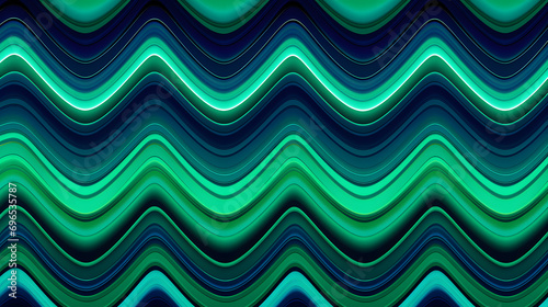 abstract neon green and blue wavy background