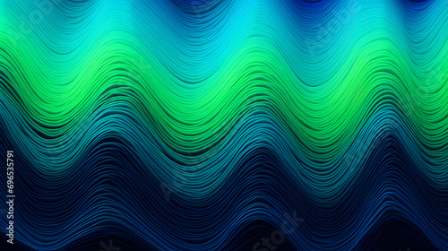abstract neon green and blue wavy background