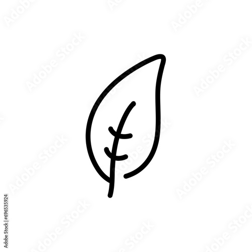 Hand drawn leaf icon