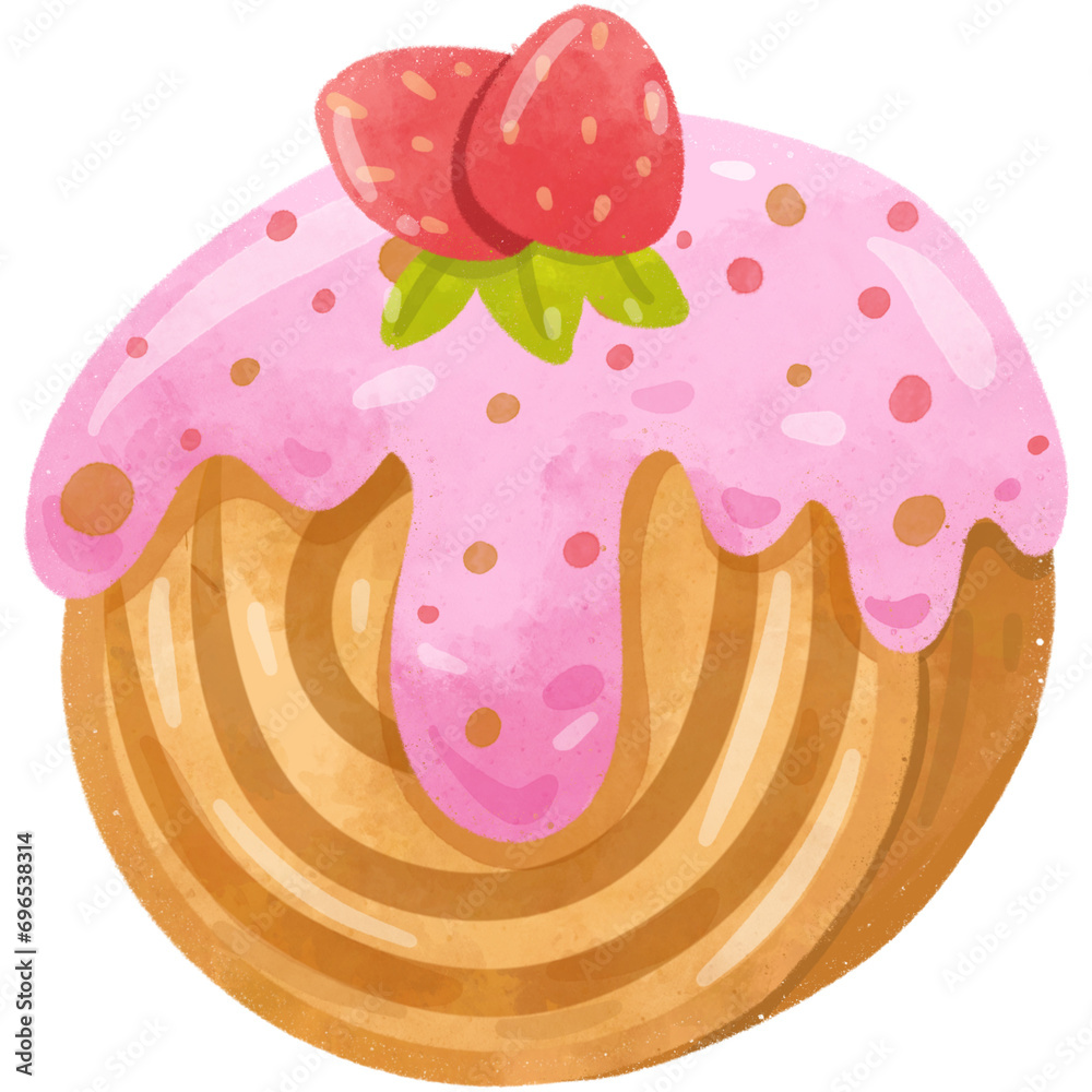 cromboloni cake watercolor cromboloni cake watercolor