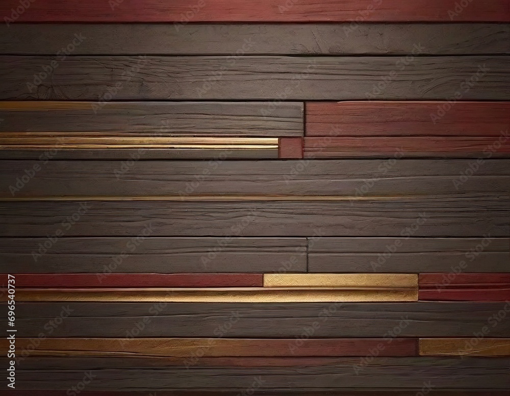 Brown and Black and Red and Yellow Gold Colored Wood Wooden Planks Texture Background