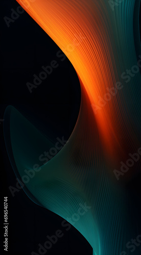 abstract wave background with green and orange colors