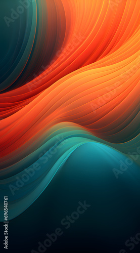 abstract wave background with green and orange colors