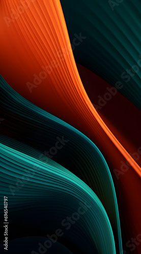 abstract wave background with green and orange colors