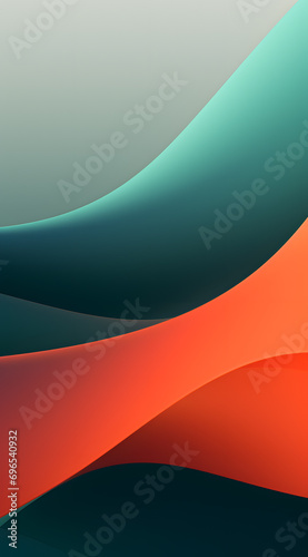 abstract wave background with green and orange colors