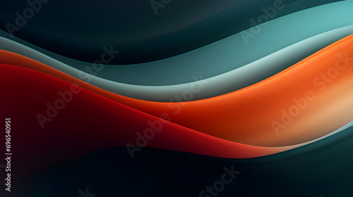 abstract wave background with green and orange colors
