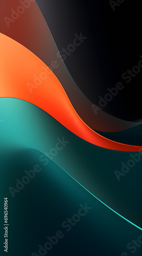 abstract wave background with green and orange colors