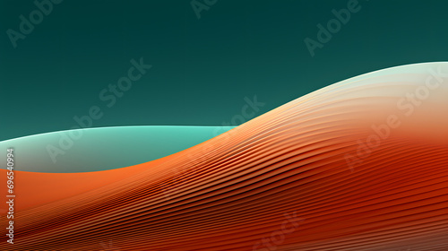 abstract wave background with green and orange colors
