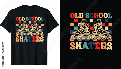 Roller derby Ice Skating T-shirt Design, Ice winter sports skates T-shirt design