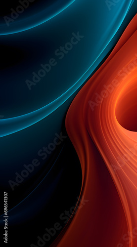 abstract wave background with green and orange colors