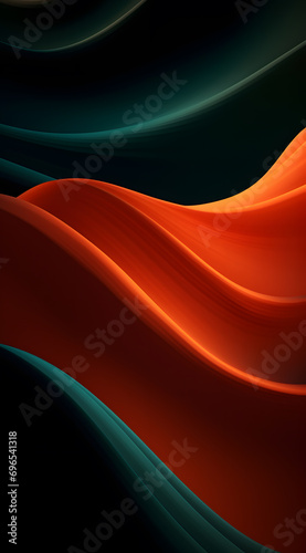 abstract wave background with green and orange colors