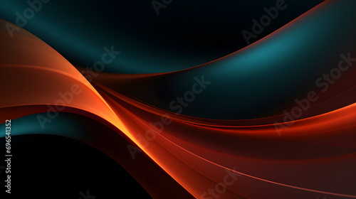 abstract wave background with green and orange colors