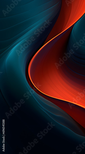 abstract wave background with green and orange colors