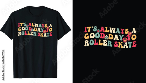 Roller derby Ice Skating T-shirt Design, Ice winter sports skates T-shirt design