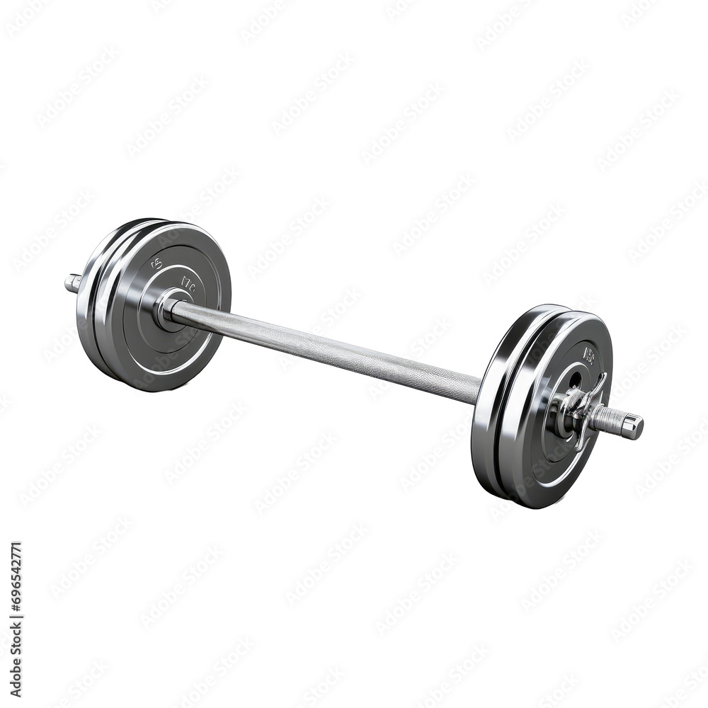 Naklejka premium Barbell isolated on white or transparent background