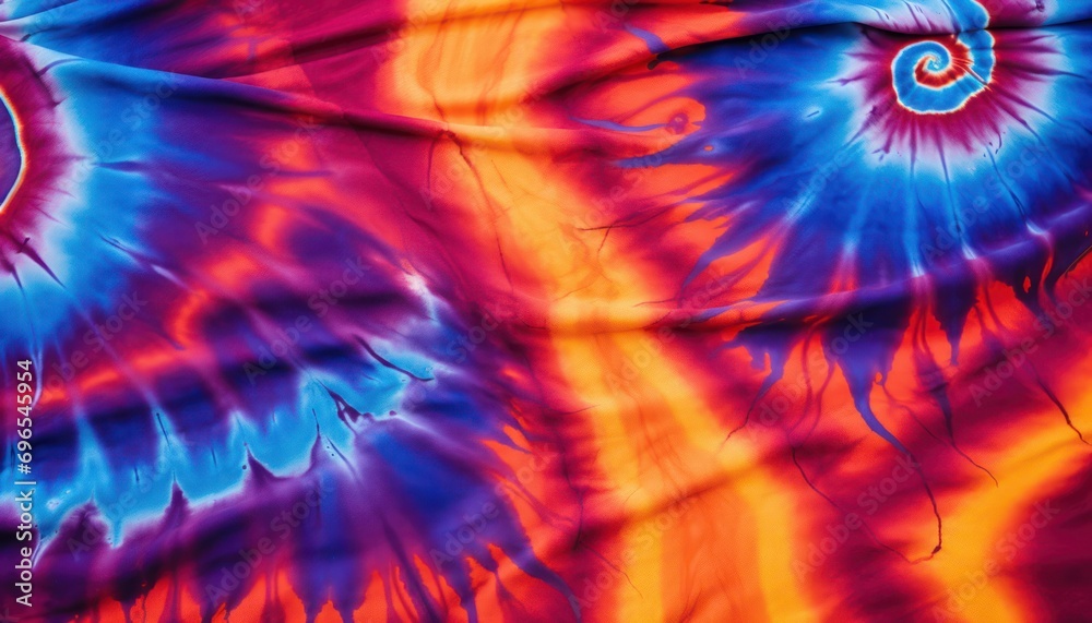 A Vibrant Spiral Tie-Dye Artwork