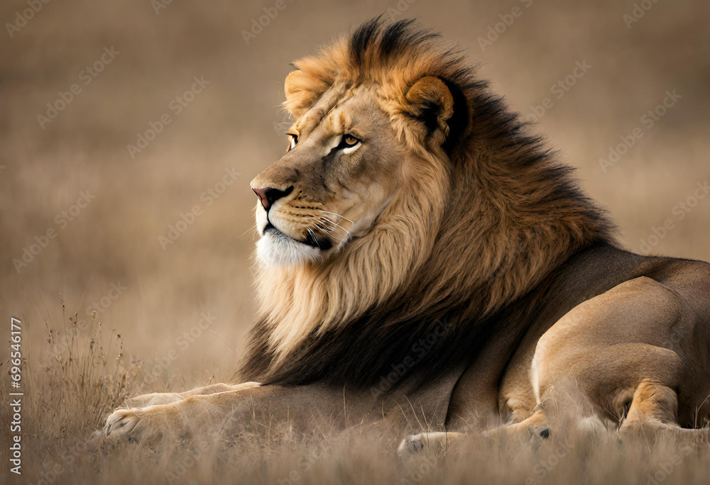 Portrait of a lion 