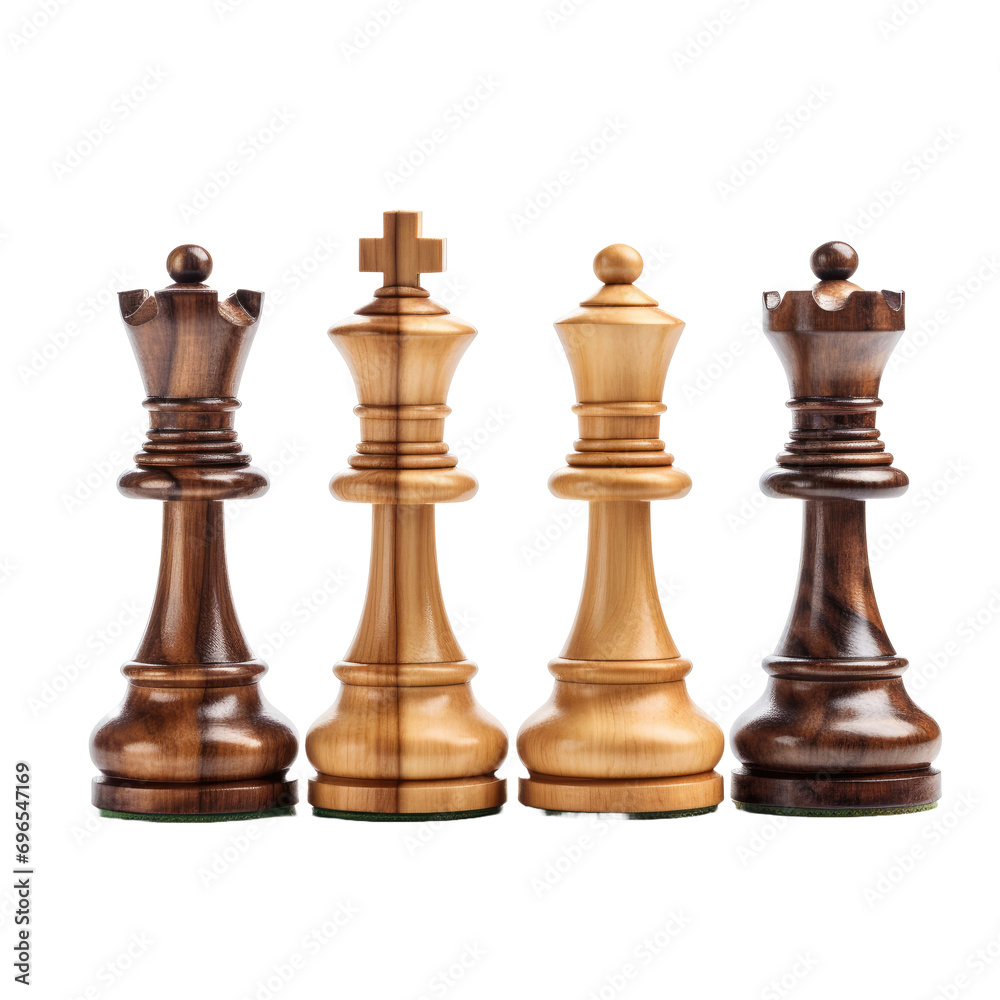 Wooden Chess Set isolated on white or transparent background Wooden Chess Set isolated on white or transparent background