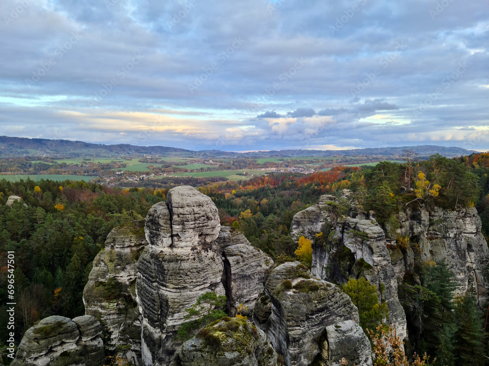 View of the autumn landscape in the rock town
