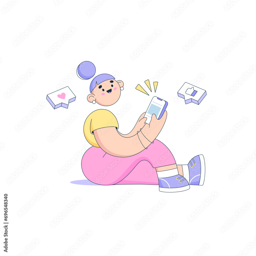 Obraz premium Social media