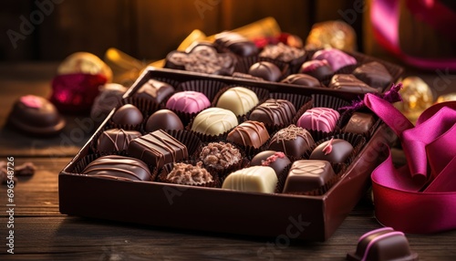 A Selection of Assorted Chocolates on a Table © Anna