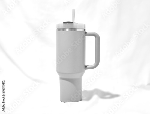 40 oz Tumbler with Handle Stainless Steel Water Bottle Straw Vacuum Thermos Cup