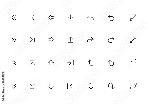 Arrows icon set. Arrow icon. Arrow vector collection. Arrow. Cursor. Modern simple arrows. Vector illustration.