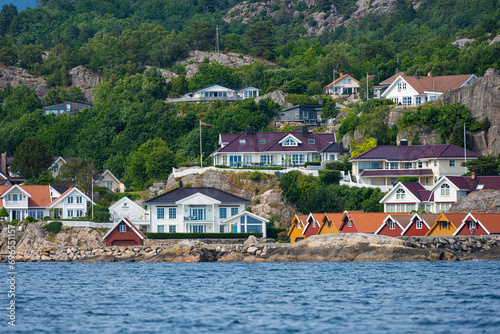 Large luxury seaside wooden villas.
