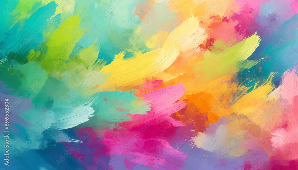 abstract colorful background with brush strokes in vivid colors for a banner or wallpaper