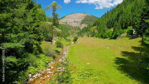 Vacha river, a few kilometers from the source of the river near the village of Trigras, Smolyan municipality photo