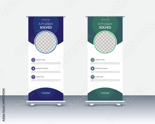 Creative Modern and colorful Roll-up banner design template