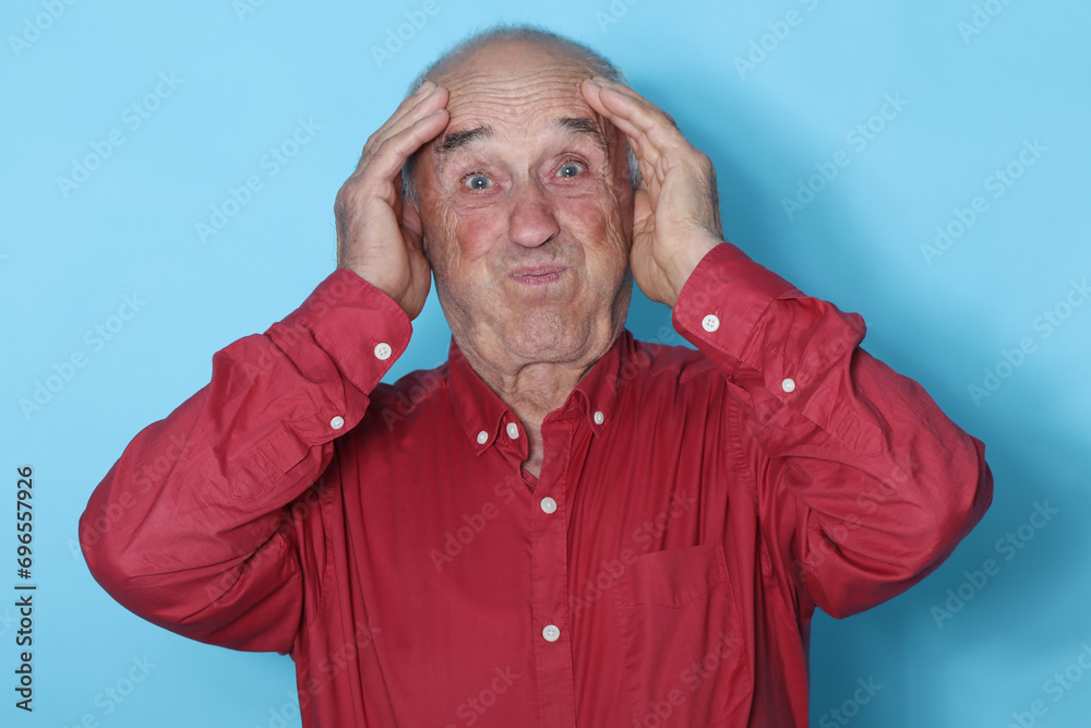 senior man isolated on background senior man isolated on background