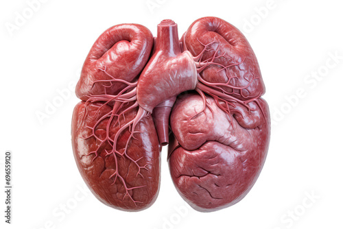 High-resolution imagery depicting a human liver organ, showcasing precise proportions and lifelike textures.