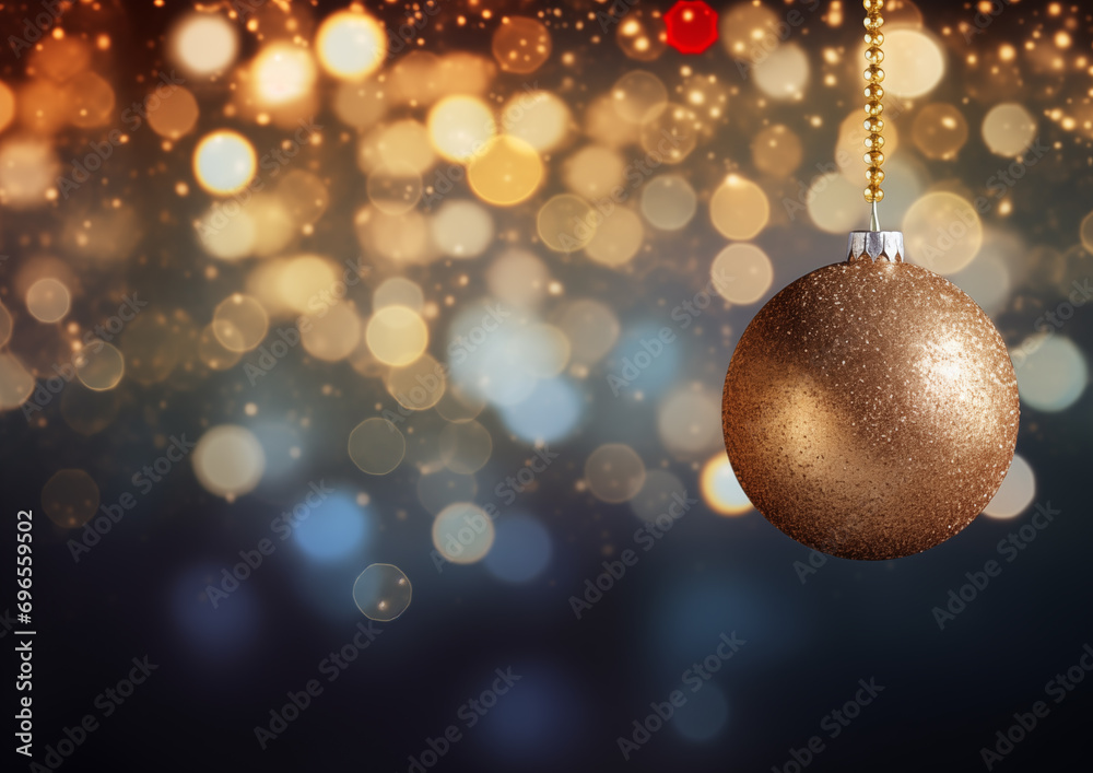 Photo merry Christmas and happy New year with Christmas ball Photo merry Christmas and happy New year with Christmas ball