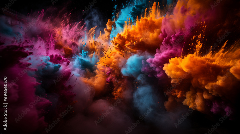 Explosive Color Burst, Perfect for Creative Artwork and Vibrant Design Projects