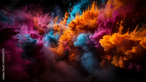 Explosive Color Burst, Perfect for Creative Artwork and Vibrant Design Projects © Damian