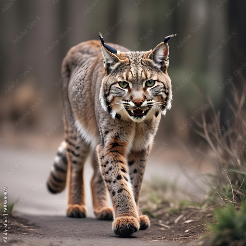 Fototapeta premium Bobcat on the prowl