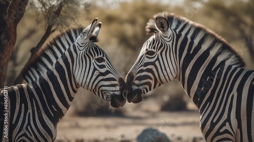 Zebras in the Untamed Wilderness