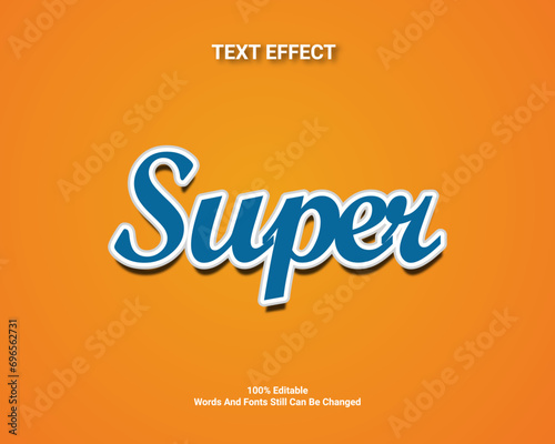 Editable text effect design template