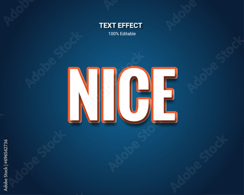 Editable text effect design template