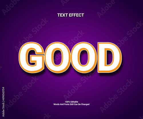 Editable text effect design template