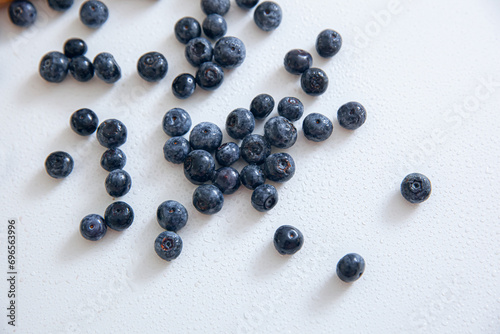 Fresh blueberries isolated on white background